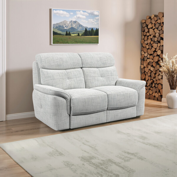 Keswick Dove Grey Fabric Sofas - 2 Seater Sofa - Iver Range - Oak Furnitureland
