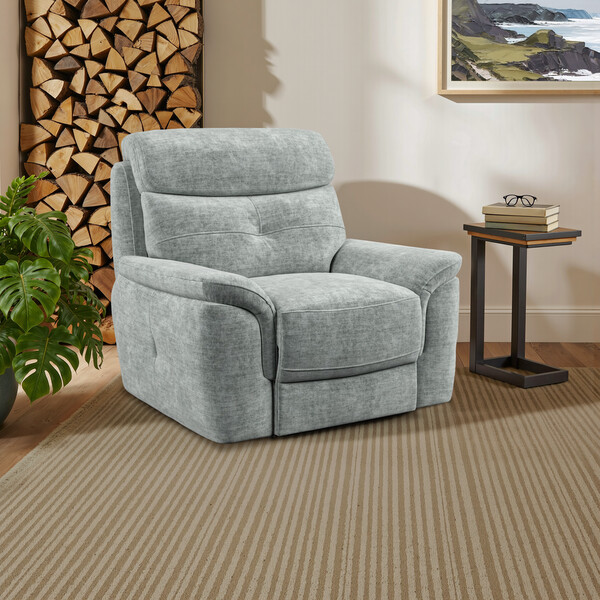 Plush Silver Fabric Sofas - Armchair - Iver Range - Oak Furnitureland