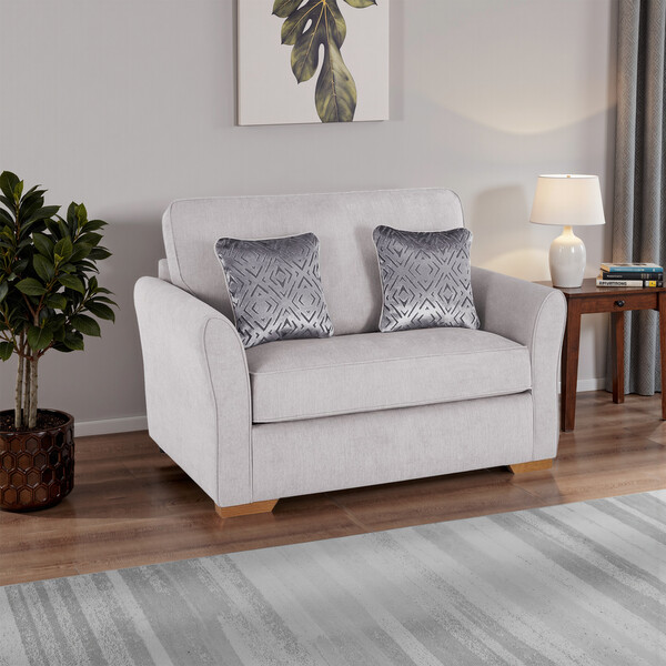 Campo Silver Fabric Sofas - Armchair Deluxe Sofa Bed - Jasmine Range - Oak Furnitureland