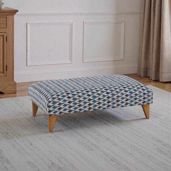 Newton Ocean Fabric Sofas - Footstool - Jasmine Range - Oak Furnitureland