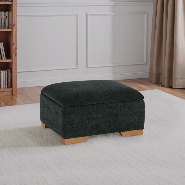 Orkney Forest Fabric Sofas - Storage Footstool - Jasmine Range - Oak Furnitureland