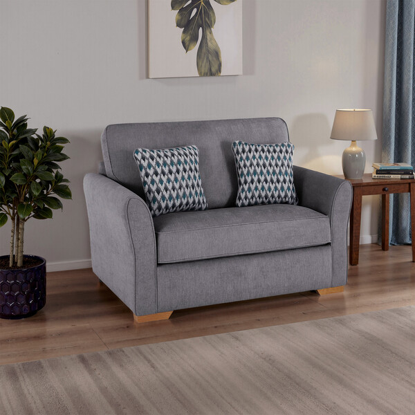 Orkney Grey Fabric Sofas - Armchair Deluxe Sofa Bed - Jasmine Range - Oak Furnitureland