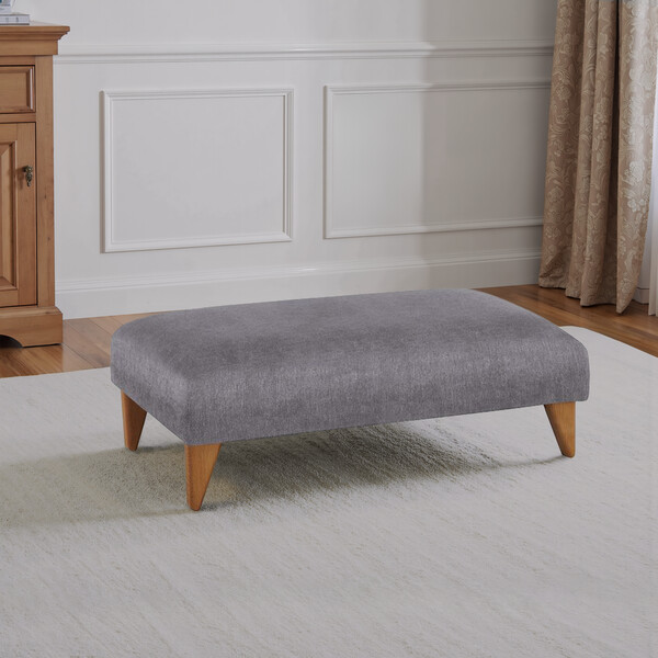 Orkney Grey Fabric Sofas - Footstool - Jasmine Range - Oak Furnitureland