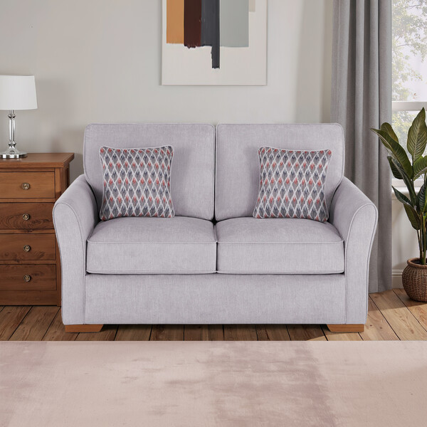 Orkney Natural Fabric Sofas - 2 Seater Sofa Bed - Jasmine Range - Oak Furnitureland