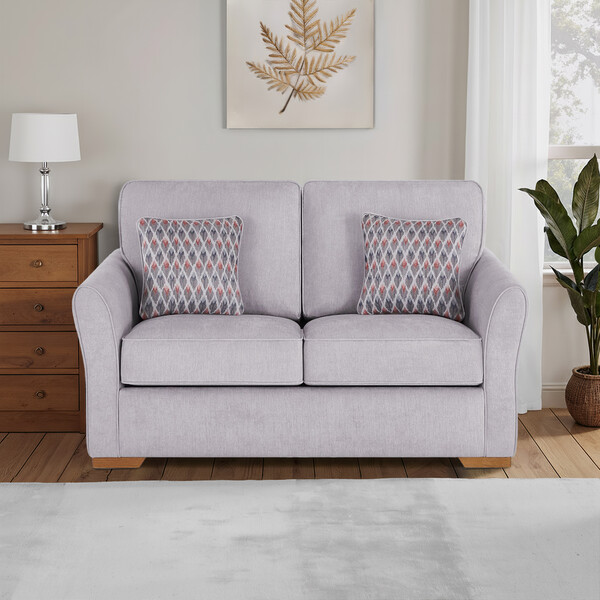 Orkney Natural Fabric Sofas - 2 Seater Deluxe Sofa Bed - Jasmine Range - Oak Furnitureland