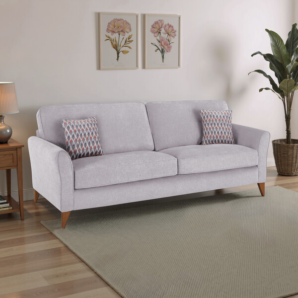 Orkney Natural Fabric Sofas - 4 Seater Sofa - Jasmine Range - Oak Furnitureland