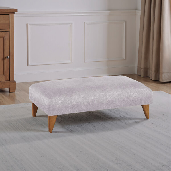 Orkney Natural Fabric Sofas - Footstool - Jasmine Range - Oak Furnitureland