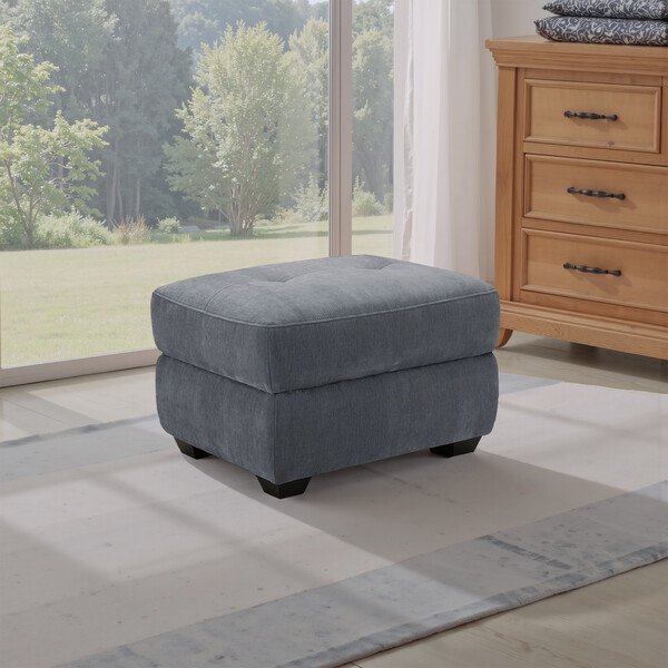 Amigo Coal Fabric Sofas - Storage Footstool - Juno Range - Oak Furnitureland