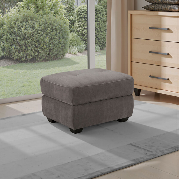 Amigo Cocoa Fabric Sofas - Storage Footstool - Juno Range - Oak Furnitureland