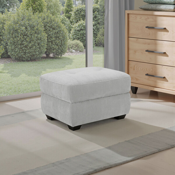 Amigo Dove Fabric Sofas - Storage Footstool - Juno Range - Oak Furnitureland