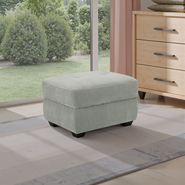 Amigo Sage Fabric Sofas - Storage Footstool - Juno Range - Oak Furnitureland