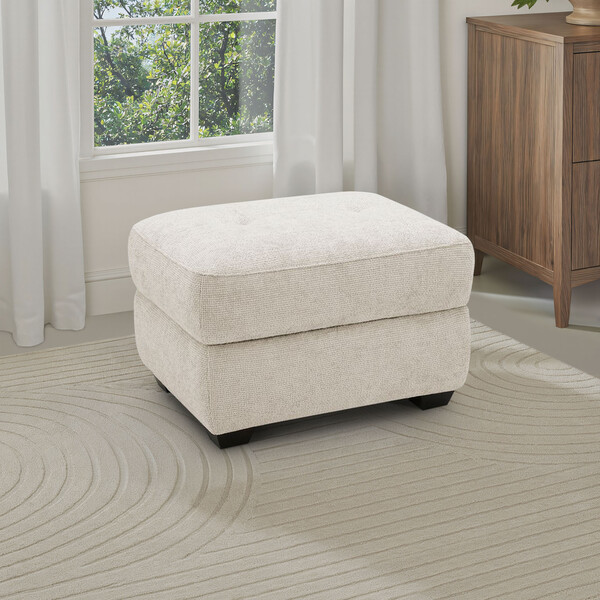 Hopsack Natural Fabric Sofas - Storage Footstool - Juno Range - Oak Furnitureland