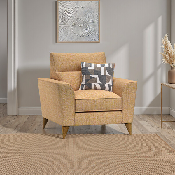 Barley Citrus Fabric Sofas - Armchair - Levi Range - Oak Furnitureland