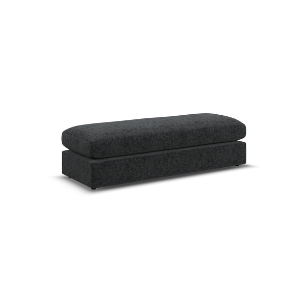 Charcoal Fabric Sofas - Large Fender Footstool - Malvern Range - Oak Furnitureland