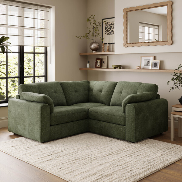 Pine Fabric Sofas - Modular 3 Seat Corner Sofa - Marley Range - Oak Furnitureland