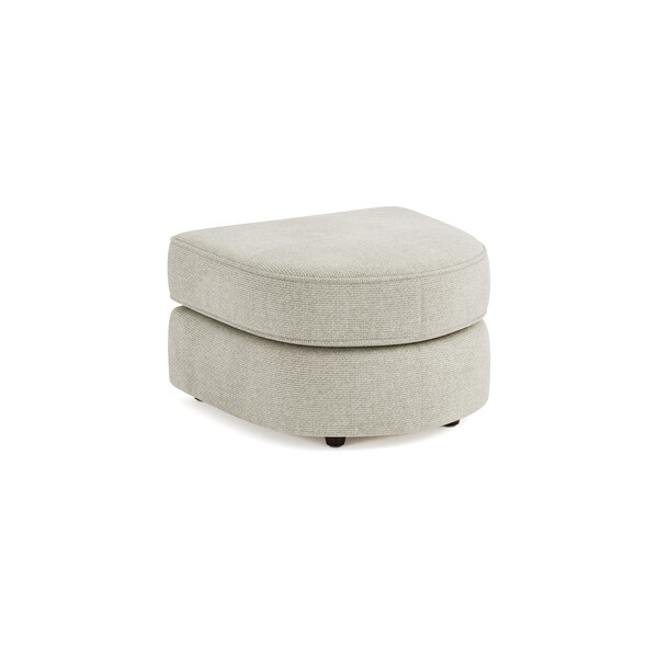Ivory Fabric Sofas - Half Moon Footstool - Marley Range - Oak Furnitureland