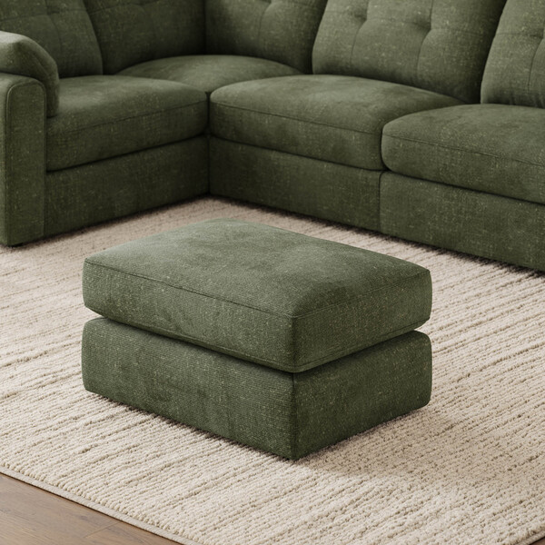 Pine Fabric Sofas - Small Fender Footstool - Marley Range - Oak Furnitureland