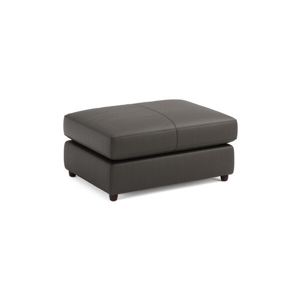 Storm Leather Sofas - Small Fender Footstool - Marley Range - Oak Furnitureland