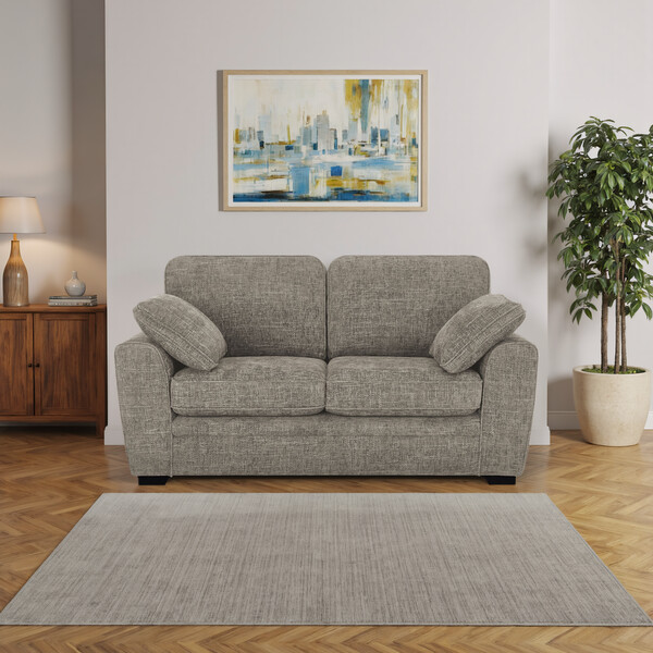 Stone Fabric Sofas - 2 Seater Sofa - Melbourne Range - Oak Furnitureland