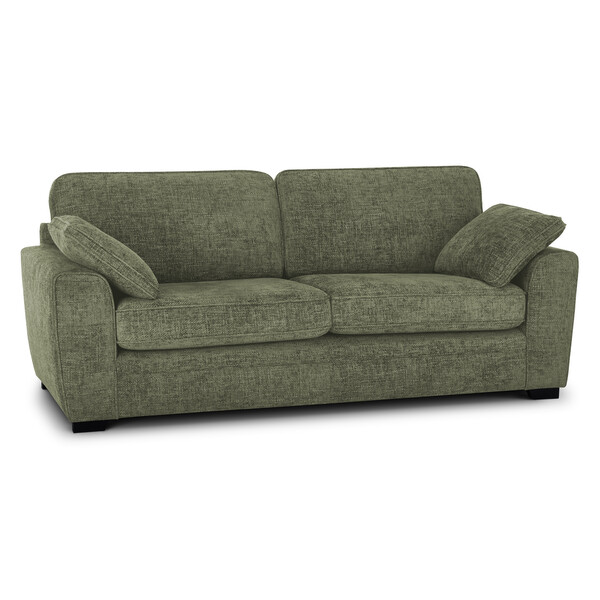 Olive Fabric Sofas - 4 Seater Sofa - Melbourne Range - Oak Furnitureland