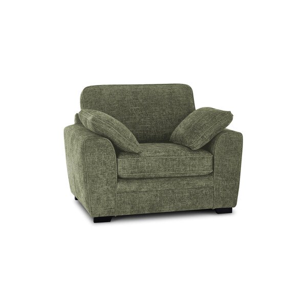 Olive Fabric Sofas - Armchair - Melbourne Range - Oak Furnitureland