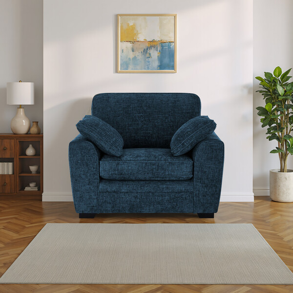 Marine Fabric Sofas - Armchair - Melbourne Range - Oak Furnitureland