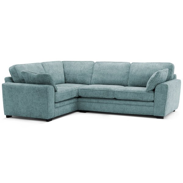 Duck Egg Fabric Sofas - Corner Sofa Right Hand - Melbourne Range - Oak Furnitureland
