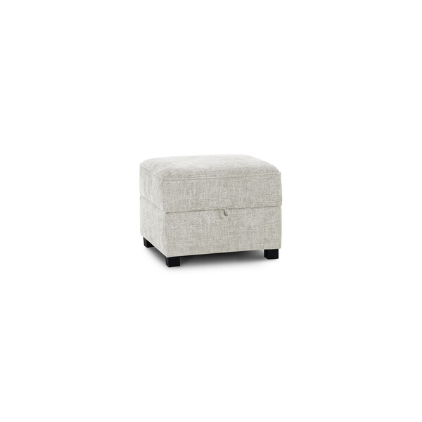 Cream Fabric Sofas - Storage Footstool - Melbourne Range - Oak Furnitureland