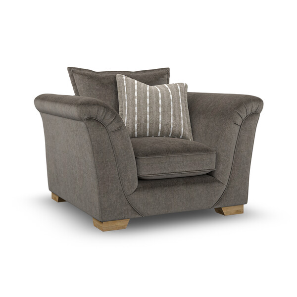 Milldale Armchair in Garda Moody Fabric with Earth Scatters - Oak Furnitureland