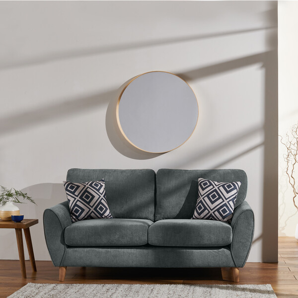 Granite Fabric Sofas - 2 Seater Sofa - Milner Range - Oak Furnitureland