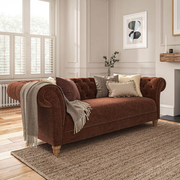 Copperwood Fabric Sofas - 3 Seater Sofa - Montgomery Range - Oak Furnitureland