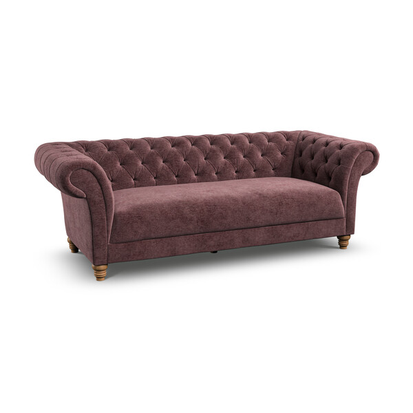 Rosewood Fabric Sofas - 3 Seater Sofa - Montgomery Range - Oak Furnitureland
