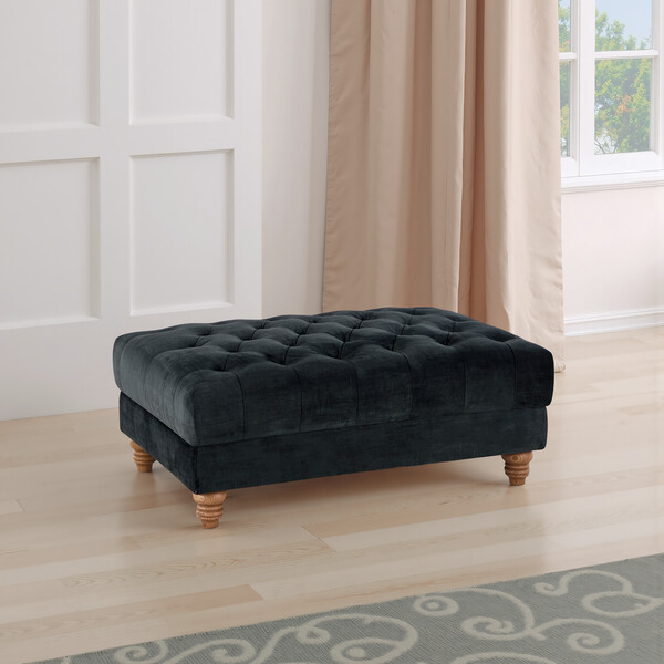 Charcoal Fabric Sofas - Footstool - Montgomery Range - Oak Furnitureland