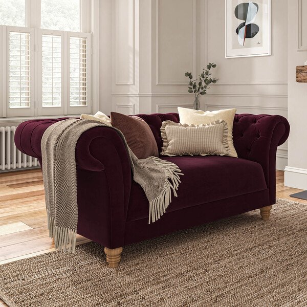 Shiraz Fabric Sofas - 2 Seater Sofa - Montgomery Range - Oak Furnitureland