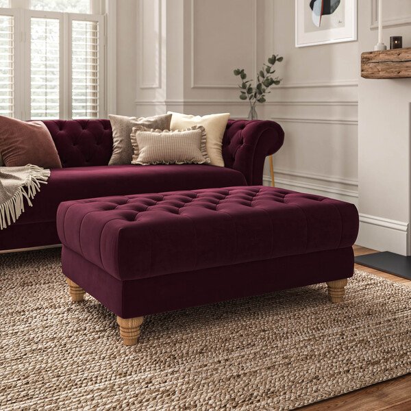 Shiraz Fabric Sofas - Footstool - Montgomery Range - Oak Furnitureland