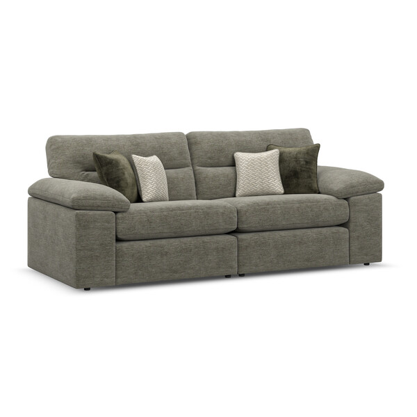 Cupid Olive Green Fabric Sofas - 3 Seater Sofa - Morgan Sectional Sofas Range - Oak Furnitureland
