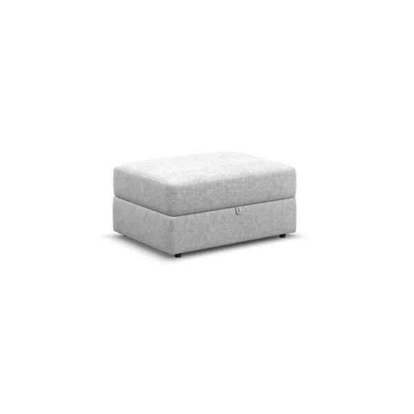 Cupid Silver Fabric Sofas - Storage Footstool - Morgan Sectional Sofas Range - Oak Furnitureland
