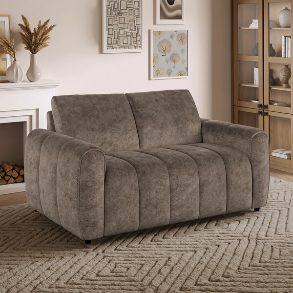 Dapple Chocolate Fabric Sofas - 2 Seater Sofa - Nap Sofas Range - Oak Furnitureland