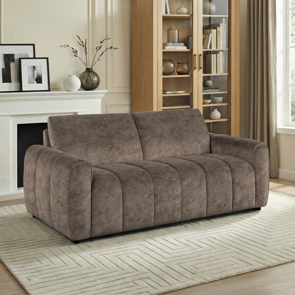 Dapple Chocolate Fabric Sofas - 3 Seater Sofa - Nap Sofas Range - Oak Furnitureland