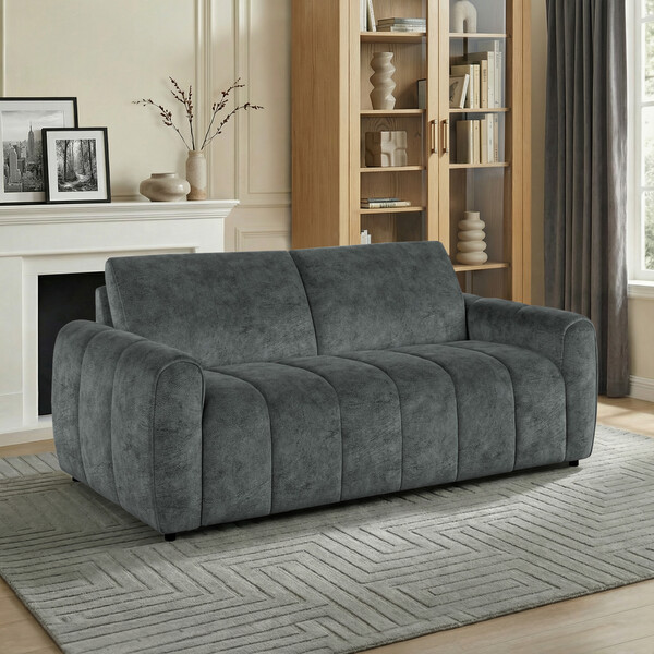 Dapple Grey Fabric Sofas - 3 Seater Sofa - Nap Sofas Range - Oak Furnitureland