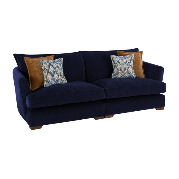 Navy 4 Seater Sofa Flash S Up To, Royal Blue Sofa Oak Furniture Land
