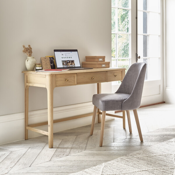 Light Natural Solid Oak Desks - Desk - Newton Range - Oak Furnitureland