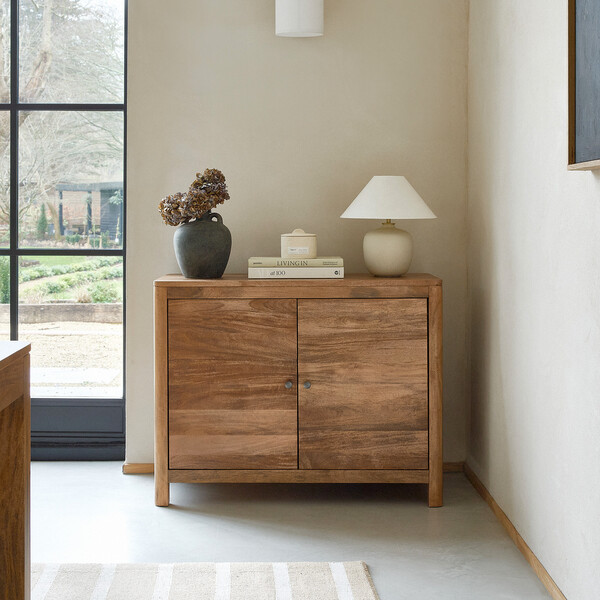 Solid Mango Wood Sideboards - Small Sideboard - Noah Range - Oak Furnitureland