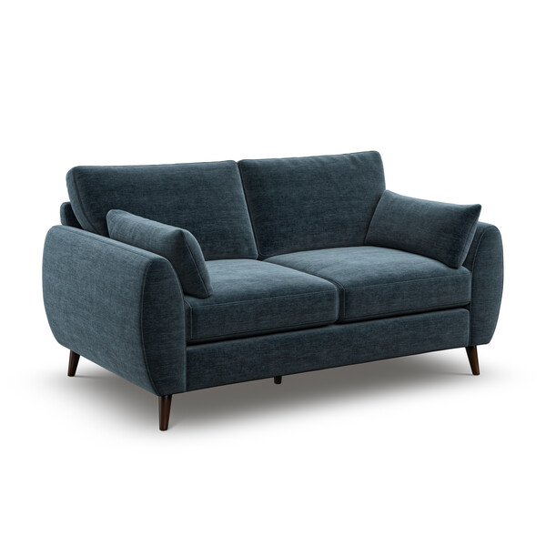 Steel Blue Fabric Sofas - 2 Seater Sofa - Nova Range - Oak Furnitureland