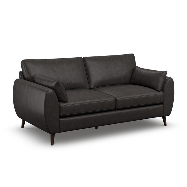 Ash Leather Sofas - 3 Seater Sofa - Nova Range - Oak Furnitureland