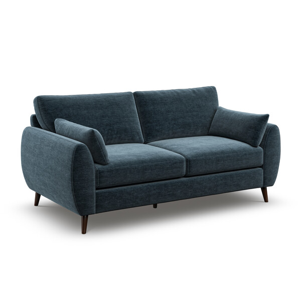 Steel Blue Fabric Sofas - 3 Seater Sofa - Nova Range - Oak Furnitureland