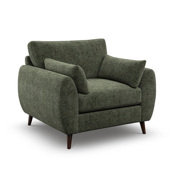 Mossy Fabric Sofas - Armchair - Nova Range - Oak Furnitureland