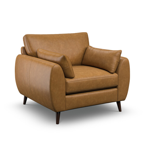 Brown Leather Sofas - Armchair - Nova Range - Oak Furnitureland
