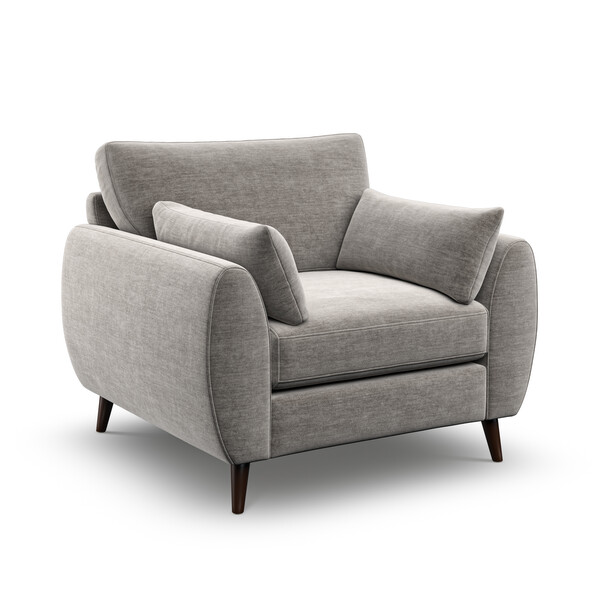 Grey Fabric Sofas - Armchair - Nova Range - Oak Furnitureland