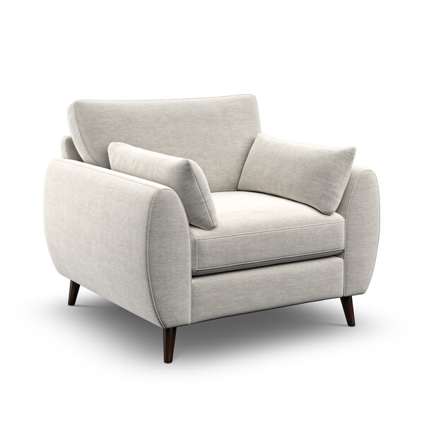 Light Grey Fabric Sofas - Armchair - Nova Range - Oak Furnitureland